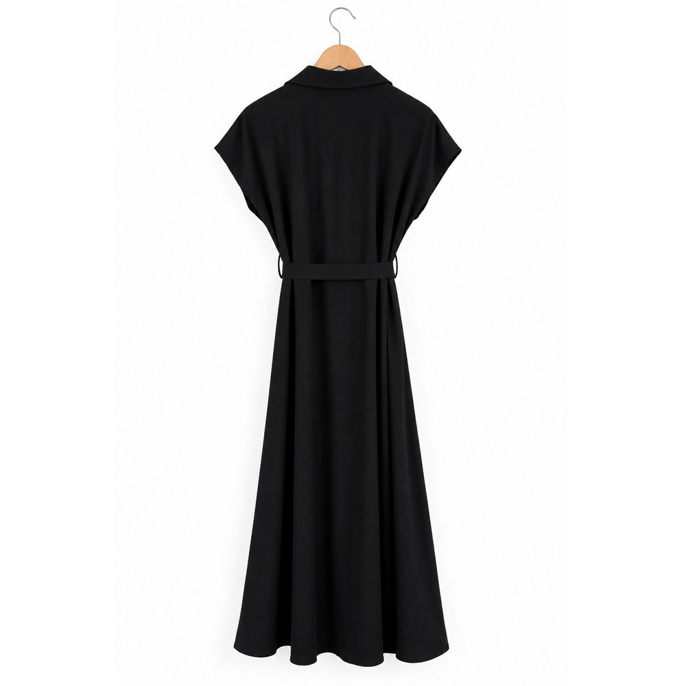 Gothic Snake Embroidered Button Front Belted Midi Shirt Dress L Black Whimsigoth - Picture 5 of 12